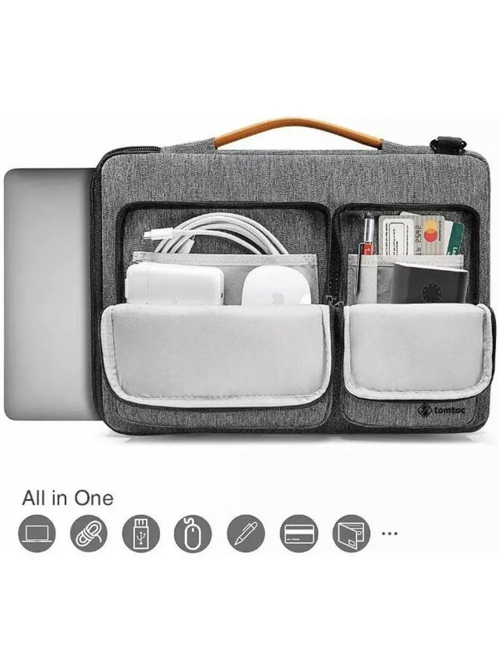 Microsoft Surface Pro 7/Pro 6 Shoulder Bag Sleeve Case Lightweight Hand Bag Gray